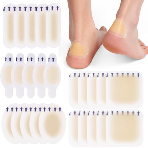 OPVYAEU 25 apósitos hidrocoloides ampollas apósitos para ampollas pies tiritas ampollas hidrocoloide ampollas pies apósitos cicatrizantes para caminar correr deporte zapatos