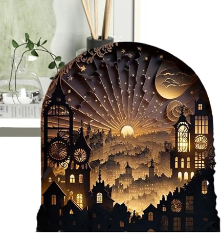 Genérico Luz Nocturna 3D Puzzles En – Sturdy Madera, Ergonómico, Moderno, Kit de, Carga USB, Decoración Oficina Decoración para | Multipropósito Outdoor Indoor Utility High-Performance