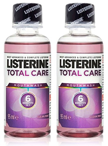 2x Listerine TOTAL CARE Mouthwash MINI Travel Size 95ml