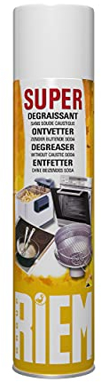 RIEM - Super Dégraissant 400 Ml - Spray Nettoyant Et Dégraissant Pour Fours (à Micro-Ondes), Plaques De Cuisson, Friteuses, Barbecues - Nettoie - Dissout Les Graisses - Ne Coule Pas, Taille unique.