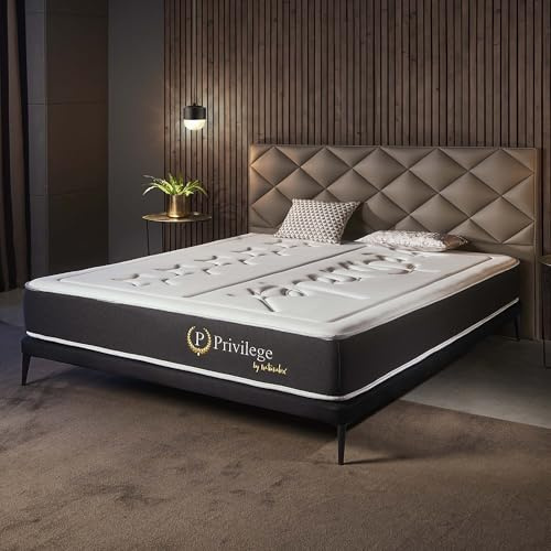 NATURALEX - Matelas Privilege 140x190-26 cm - Mousse Haute Résilience + Mémoire de Forme Premium - Blue Latex - Soutien Mi-Ferme en 7 Zones - Réversible - Respirant - Fabriqué en Europe