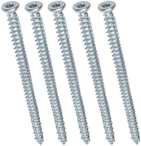 AERZETIX - C48387 - Lot de 5 Vis d'ancrage direct pour béton Ø7.5x120mm tête fraisée conique - à empreint étoile T30 - fixation directe sans cheville