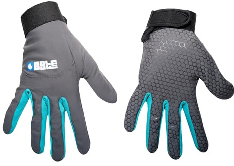 BYTE Hockey-Handschuhe, Grau, Blaugrün, Größe M