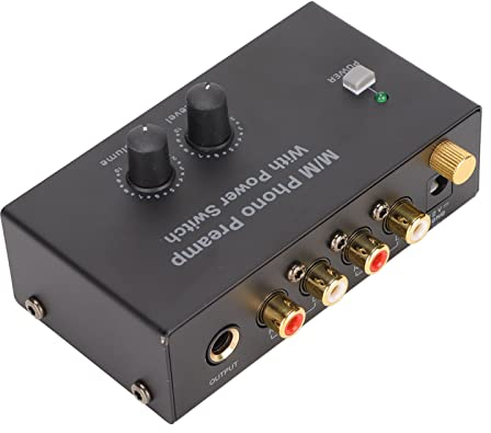 Préampli pour Platine Vinyle PP500P, Mini Préamplificateur Phonographe Stéréo Audio électronique, Sortie D'entrée , Préamplificateur pour Platines Tourne-disques