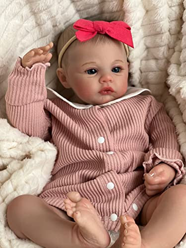 Anano Muñeca Bebé Reborn Silicona Realista Niña 48CM Muñecas De Baño Cuerpo Completo Recién Nacido Realista Regalo