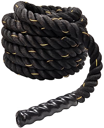 Fitvids Battle rope, Poly Dacron-rep, tunga rep för hemmagym och träningspass, diameter på 3,8 och 5,1 cm, längd på 0,9, 1,2 och 1,5 m
