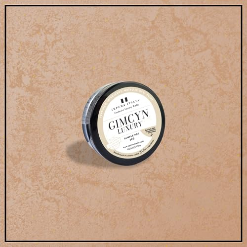 Gimcyn Luxury - Textured, Iridescent, Metallic Wall Paint Sample Pot. Includes 50g of Paint - Covers 0.25SQM - In Colour ROSE GOLD.