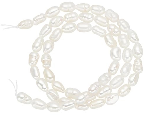 PH PandaHall Perline di Perle D'Acqua Dolce, Perle Naturali Perle A Forma di Riso Da 3.5~5 mm Perline Distanziatrici Sfuse per Creazione di Gioielli Orecchini con Perline (73~86 pezzi)