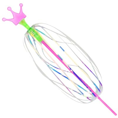 Varita Mágica íris Iluminada - Varita Mágica Giratoria, Varita Mágica Giratoria, Varita de Burbujas Giratoria | Interactivo Giratorio para Niños, Diversión Interior y Exterior, Rellenos pa