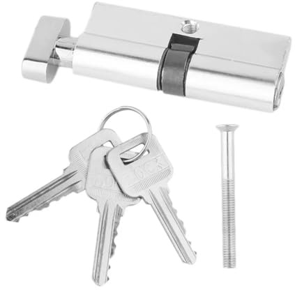 MAYANGYANG Bombin Cerradura Cerradura de Seguridad con Cilindro, Cerradura de Puerta con Cilindro Giratorio con 3 Llaves for Dormitorio Cerraduras Antibumping