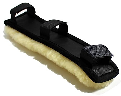 Speciale Risparmiatore di Naso, Fascetta Salva collo di Real pelle di Pecora, Med. Abbronzato, Natura, con Vera pelle Rinforzo per Capestro e Capezzina come Cuscinetto Cintura, Copertura Cintura