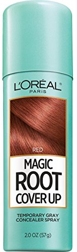 L'Oreal Paris Hair Color Root Cover Up Temporary Gray Concealer Spray, Red, 2 Ounce (Packaging May Vary)