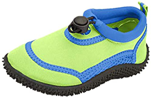 Wet Shoes Kids Infant Size Aqua Beach Surf Water Swim for Boys & Girls (Green & Blue, Numeric_9)