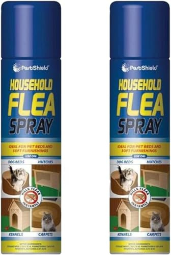 SDMAX Household Flea Spray for Home & Pet Areas, Fast-Acting Flea Treatment for Carpets, Dog Beds, Sofas & Kennels, Indoor Flea Killer Spray for Pet Bedding, 200ML (2 Pcs)