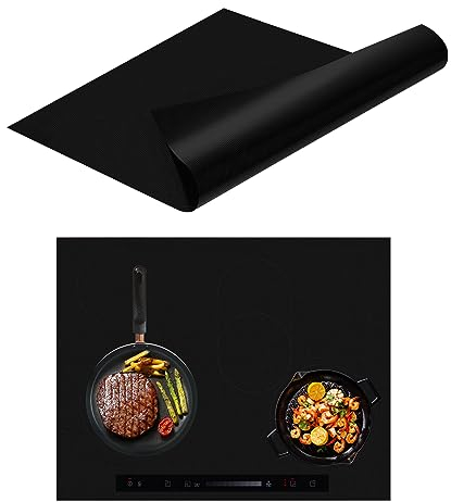 TOPEV Induction Hob Protector, (Magnetic) Cooktop Scratch Protector, Silicone Induction Hob Cover for Kitchen for Induction Stove, Multifunctional Silicone Mats (61×53cm)