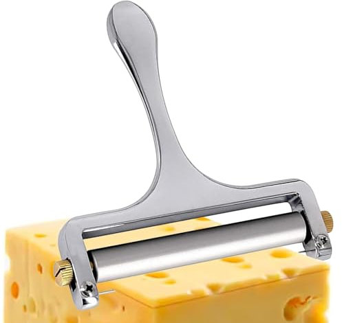 Affettatrice per formaggi in filo filo – Affettatrice per formaggio in filo metallico con spessore regolabile, affettatrice per cheddar, robusta affettatrice per formaggio a e burro, gruppi