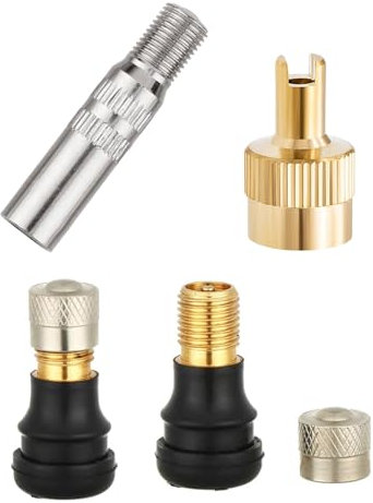 BPTRKOM 4 pièce rallonges de valve Tubeless - Accessoires de scooter - Valve tubulaire - Adaptateur de valve pour scooter électrique avec Adaptateur D'extension de Valve