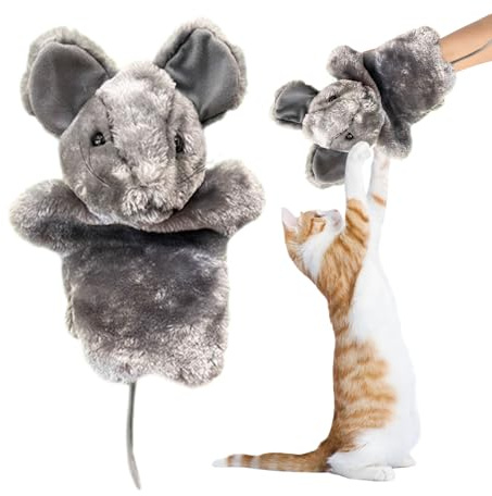Opilroyn Giocattolo da lotta per gatti, a forma di , guanto per animali domestici, giocattolo per stimolazione mentale