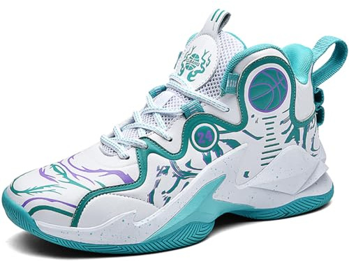 Kmrlofiy Basketskor herr sportskor stötdämpning halkfria höga basketskor män lätta andningsbara sneakers löparskor fritidsskor sneakers