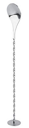 Cuchara de bar de acero inoxidable con mango largo, cuchara mezcladora para agitar bebidas, para cócteles, bartending, agitación de vino, 11 pulgadas, elegante tallo trenzado,