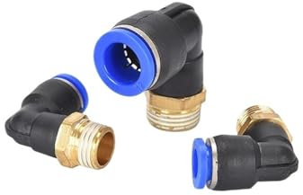 PL Copper Hose Pneumatic Quick Connector 90 Degree L-shaped Right Angle PC4-M5 8-02 12-04 1Pcs(PL16-04)
