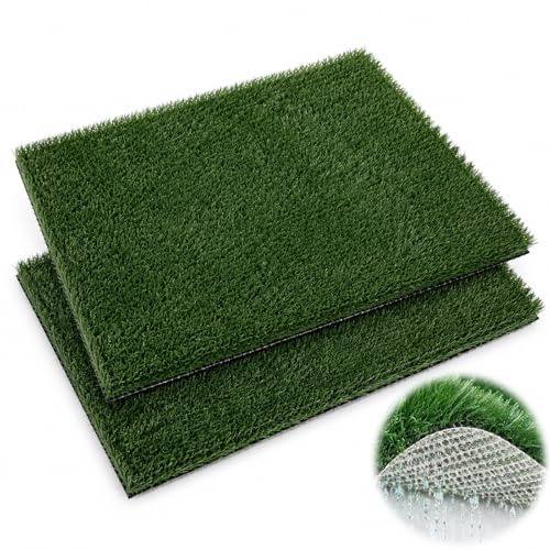 Lettiera per cani per la casa, 2 pezzi, 46 x 35,5 cm, erba artificiale, toilette per cani