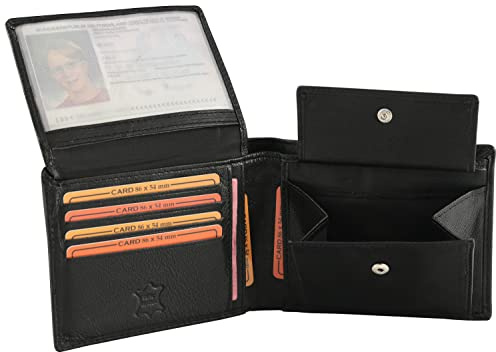 Portefeuille en Cuir pour Homme Format Paysage - Noir