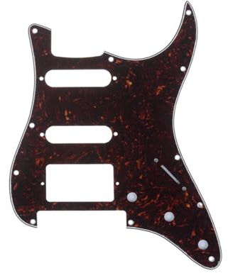 Musiclily Pro 11 Löcher HSS Strat Pickguard Gitarren Schlagbrett für Fender American/Mexican Standard Stratocaster Modern Style E-Gitarre mit Floyd Rose Bridge Cut,4 lagig Tortoise Shell