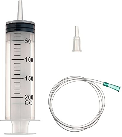 200 ml stor plastcylinder med slang för vetenskapliga laboratorier, trädgårdsbevattning, industri (1, 200 ml)