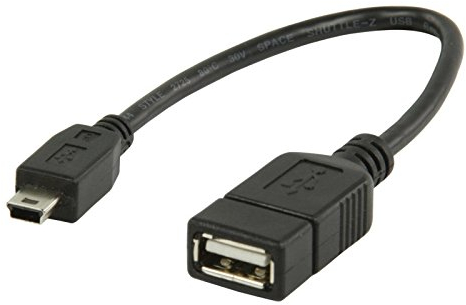 Mr Gadget Solutions® Mini USB OTG Cable for Digital Cameras MP3, MP4, mobile phone - USB A Female to Mini USB B 5 Pin Male Adapter Cable