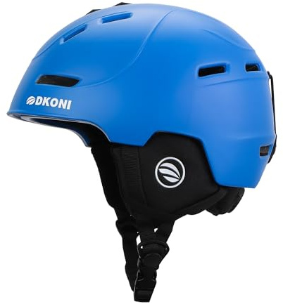 Casque de ski certifié pour adultes, hommes, femmes, jeunes - Pour ski, planche à neige - Bleu - Taille L : 58 à 62 cm