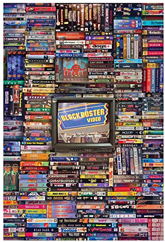Blockbuster Era 1000-Piece Jigsaw Puzzle, Brain Teaser for Kids and Adults | 28 x 20 Inches