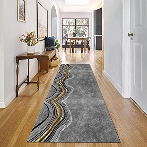 Hamankim Teppichläufer, Rutschfester Läufer für den Eingangsbereich, 70x300 cm, Weich, Waschbar, Niedriger Stapel, Polyester-Baumwoll-Mischung