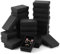 24 Piezas Joyeros de Cartón Negro, 8x5x2.4cm Cajas de Joyería de Cartón, Cajitas para Joyas Regalo con Inserto de Algodón, Cajitas para Joyas para Empaquetar Anillos, Pendientes, Pulseras, Collares