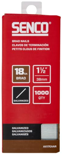 SENCO AX17EAAR Brad Nails, verzinkte Oberfläche, 3,8 cm, 18 Gauge, 1.000 Stück