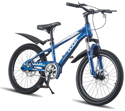 LSLIFE Kids Mountain Bike for Boys, 18 Inch Kids Bicycle for 6-10 Years Old Boy with Shock Absorber Boys Mountain Bicycle with Dual Disc Brake (Blue, 18 Inch)