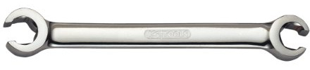 KS Tools 518.0514 CHROMEplus Open double ring spanner, offset, 10x12mm