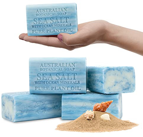 Australian Botanical Soap Sea Salt Soap Bars, 6.6 oz., Pack of 4