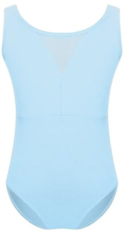Aislor Body Da Danza Classica Per Bambina Leotards Da Danza Classica Senza Maniche Ragazze Body Da Balletto Latino Dancewear Azzurro 9-10 anni