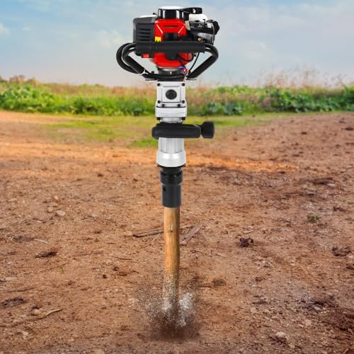 LOYEMAADE 2 Takt Benzin Motor Luftkühlung Pfahlramme Pfostenramme Pfostentreiber Ramme Zaunbau 900W 8500R/min Einzelner Zylinder