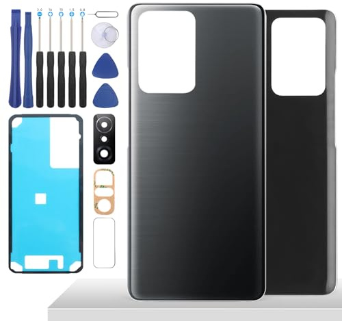 YHX-OU 6,67 Tum Batterilucka för Xiaomi 11T 5G/11T Pro 5G Bakre batteriskydd bakstycke Ersättningsskydd baksida glas ersättningsset + verktyg