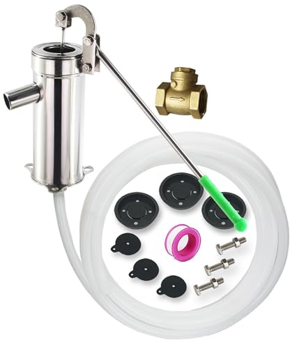 Elitix Schwengelpumpe Handpumpe Als Dekoration für Einen Saugbrunnen, Manuelle Wasserpumpe mit 10-Zoll-Krug für den Garten, Tiefbrunnenpumpe zur Hausbewässerung, Wasserpumpe zum Umpumpen