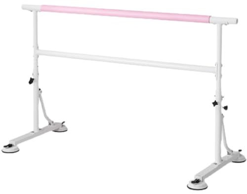 Ballet Barre Mobil dubbellagers Balett Barre med justerbar höjd på 85-110 cm, med bekvämt anti-slip handtag (2M/6.6FT)