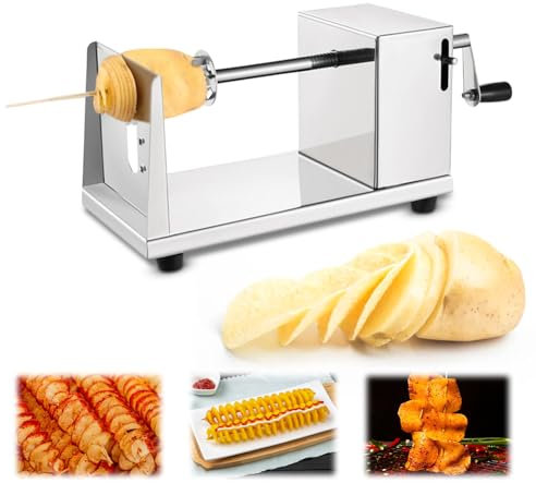 DASIAUTOEM Spiralschneider Kartoffelspirale, Manuelle Spiral Kartoffelschneider, Kartoffelspiralenschneider, Spiralkartoffelschneider, Geeignet für Kartoffel Gurke Karotte Obst Gemüse Tornado Chips