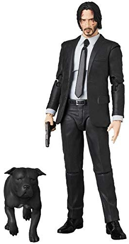 REOZIGN John Wick Figur mit Pistole im Anzug John Wick Actionfiguren 16 cm/6,3 Zoll PVC Statue Modell Ornament Geschenke