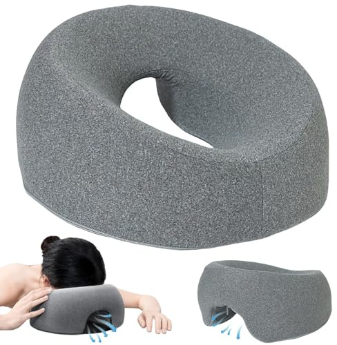 GYWHOFUL Têtière de Table de Massage en Mousse à mémoire de Forme – Coussin de Massage Ergonomique pour Visage – Appui-tête Amovible et Lavable – Idéal pour Massage Visage, Spa, Salon et Maison