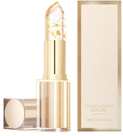 EIHI Rossetto per il cambiamento di temperatura Gold Balsamo per labbra trasparente Cura delle labbra Rossetto impermeabile a lunga durata Rossetti che cambiano colore