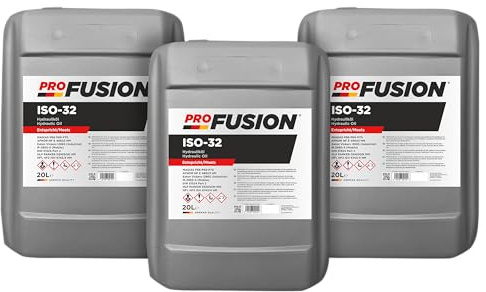 ProFusion Aceite Hidráulico ISO 32 HLP Mineral Multigrado – Antidesgaste, Anticorrosión y Antiespuma – Para Maquinaria y Sistemas de Alta Presión Pack de 3 x 20L = 60L