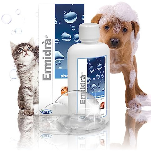 ICF | Ermidra Dog Shampoo For Itchy Skin Relief | Detangle Brittle Fur | Removes Bad Odours | Dog Shampoo And Conditioner For Pets With Sensitive Skin | 250ml