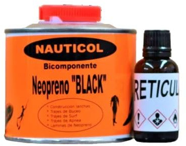 Pegamento para reparación de neopreno negro Nauticol (500 ml)